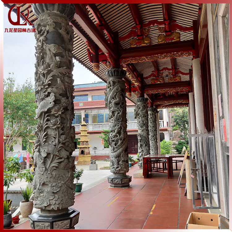 石雕花鳥(niǎo)柱圖片